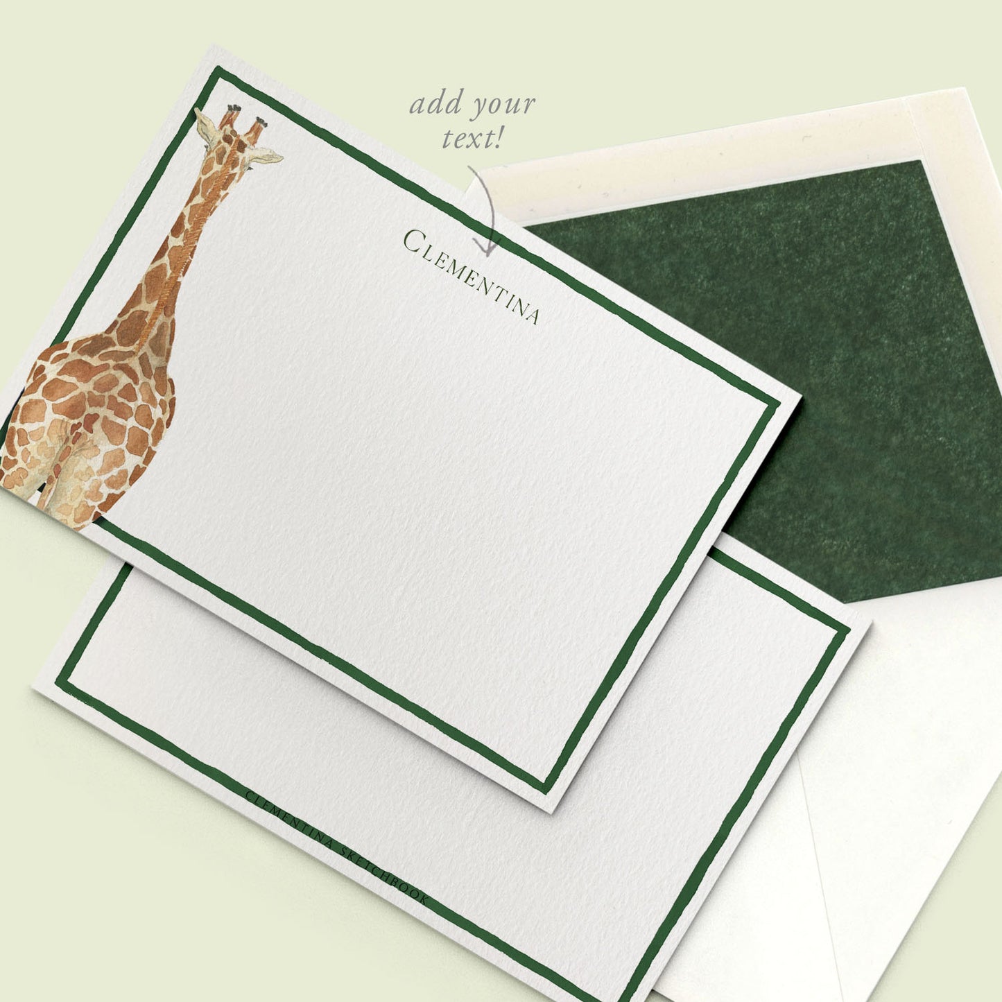 Giraffe Stationery Cards