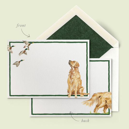 Golden Retriver stationery card - 01