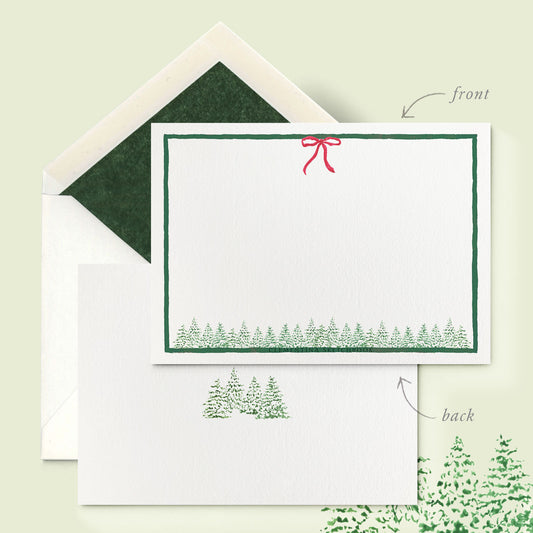Green Pines Stationery Cards
