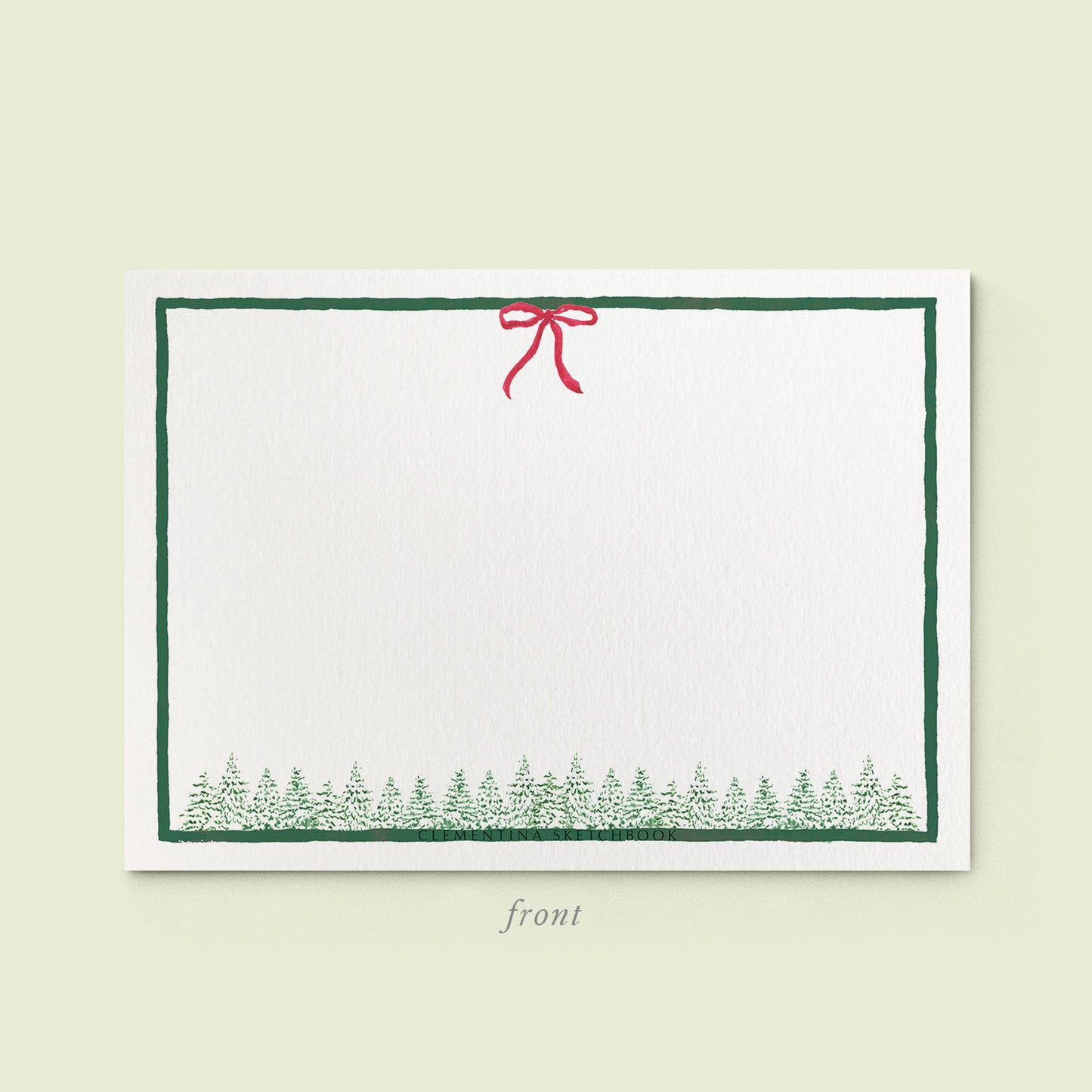 Green Pines Stationery Cards