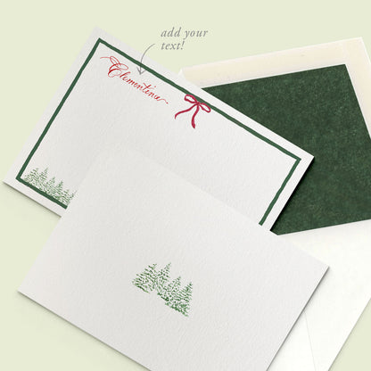 Green Pines Stationery Cards