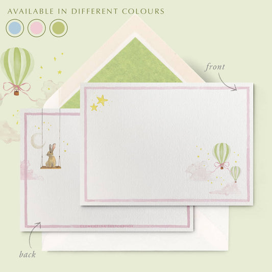 Hot Air Balloons Stationery Cards - 01