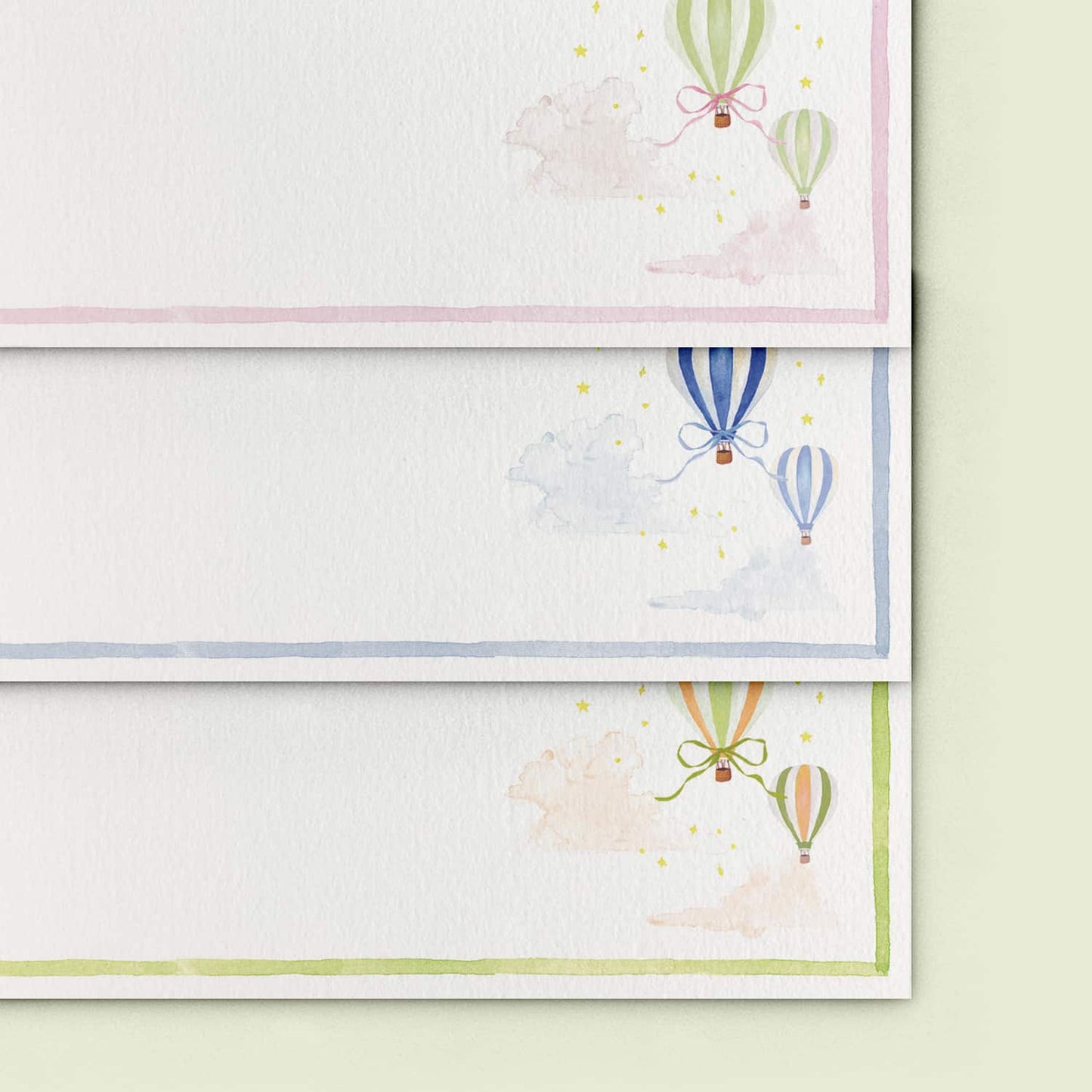 Hot Air Balloons Stationery Cards - 02