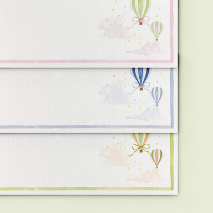 Hot Air Balloons Stationery Cards - 02