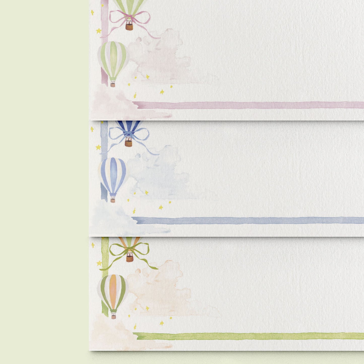 Hot Air Balloons Mini Notecards