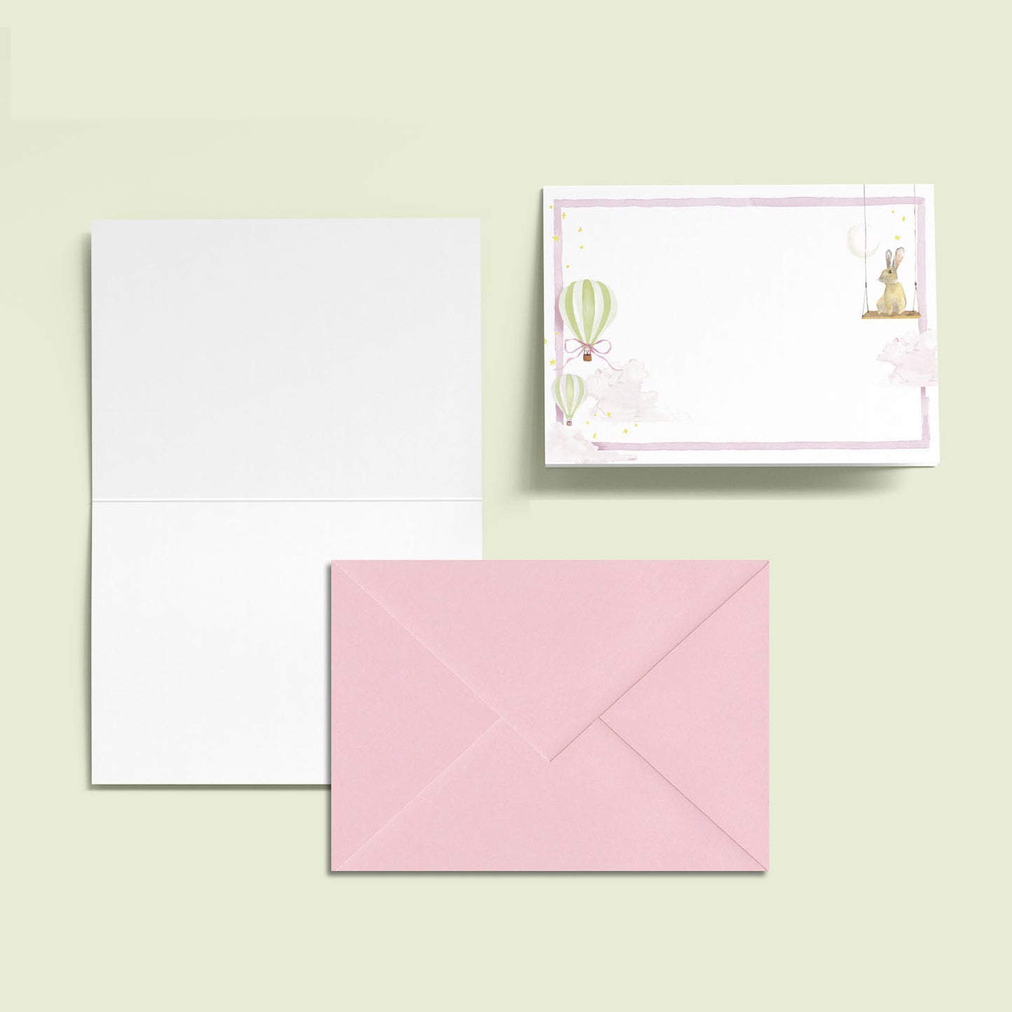 Hot Air Balloons Mini Personal Stationery Cards