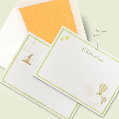 Hot Air Balloons Stationery Cards