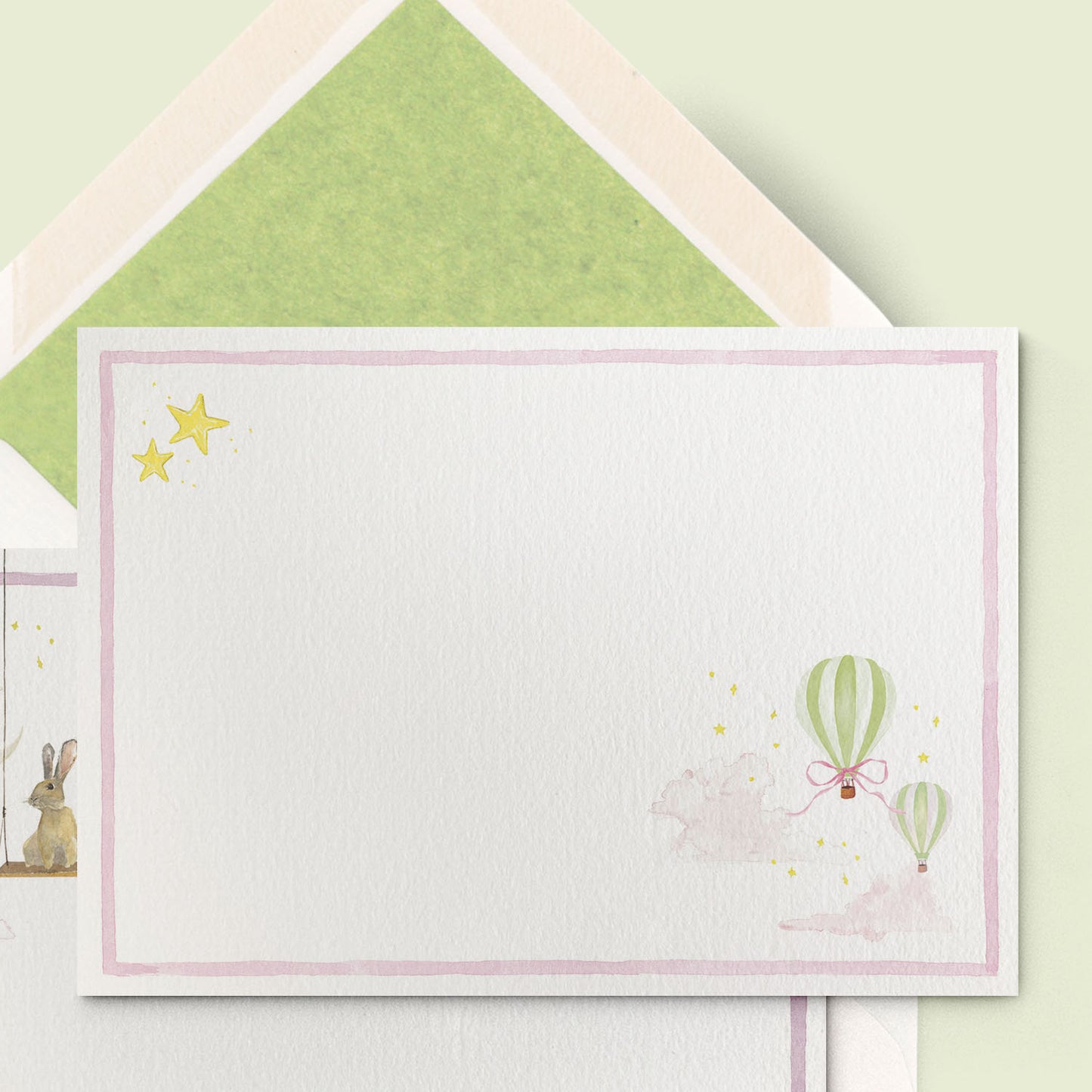 Hot Air Balloons Stationery Cards