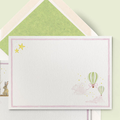 Hot Air Balloons Stationery Cards