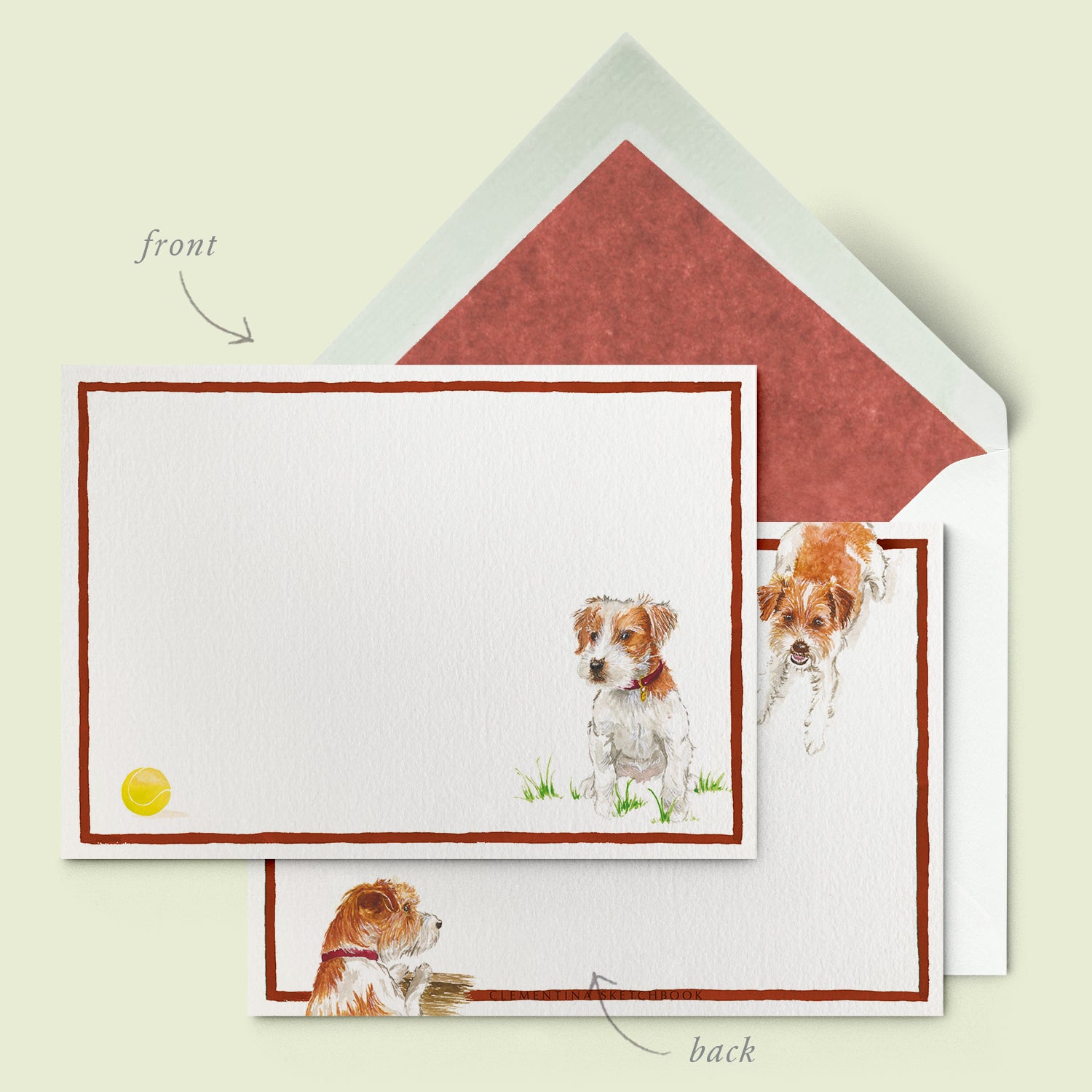 Jack Russel stationery card - 01