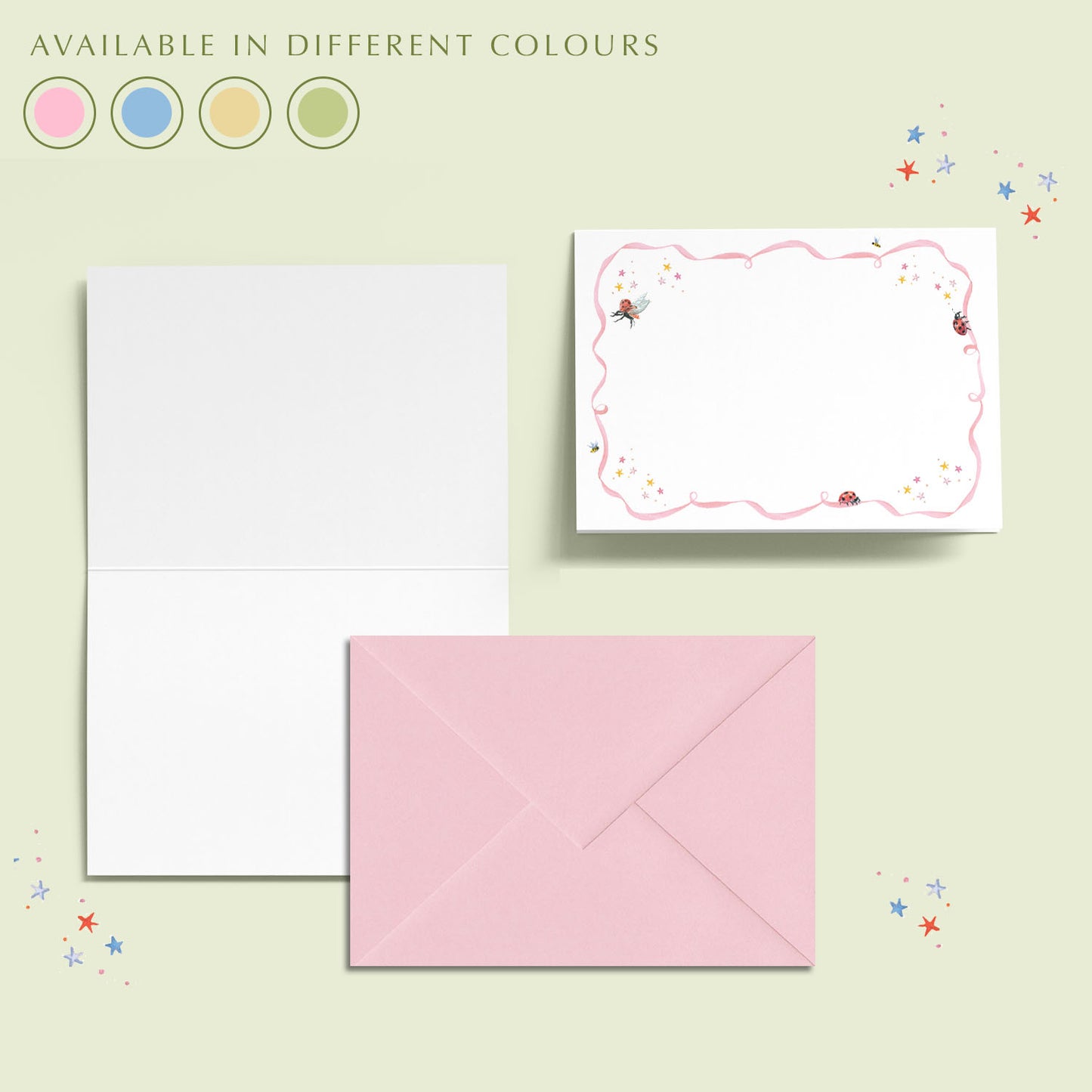 Ladybirds Mini Personal Stationery Cards
