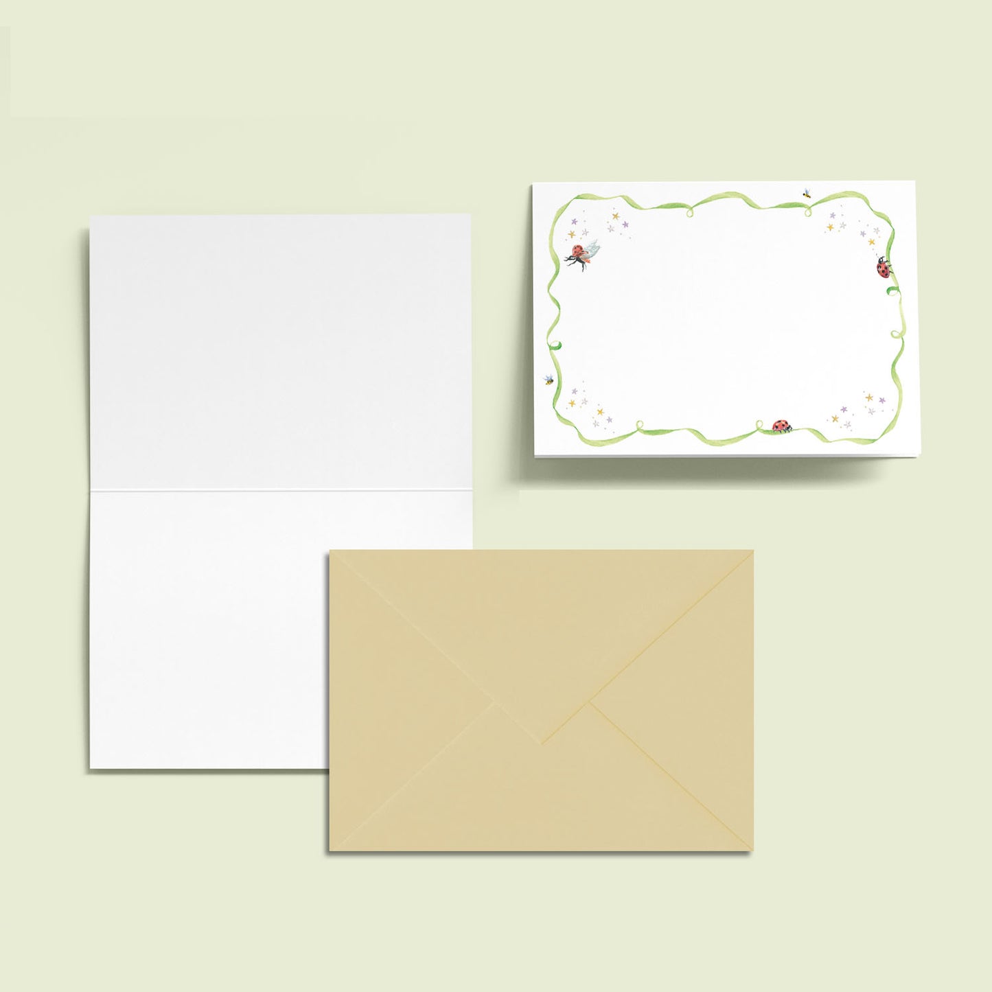 Ladybirds Mini Personal Stationery Cards