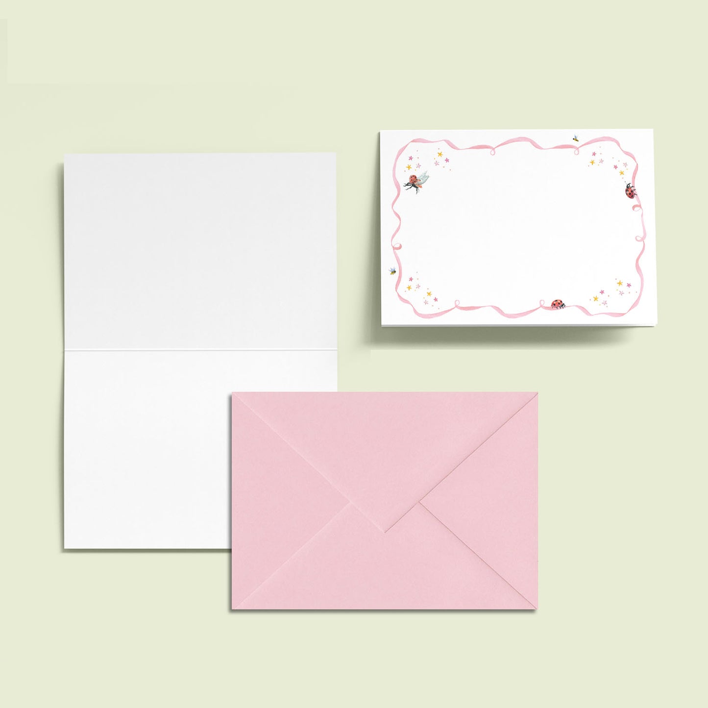 Ladybirds Mini Personal Stationery Cards