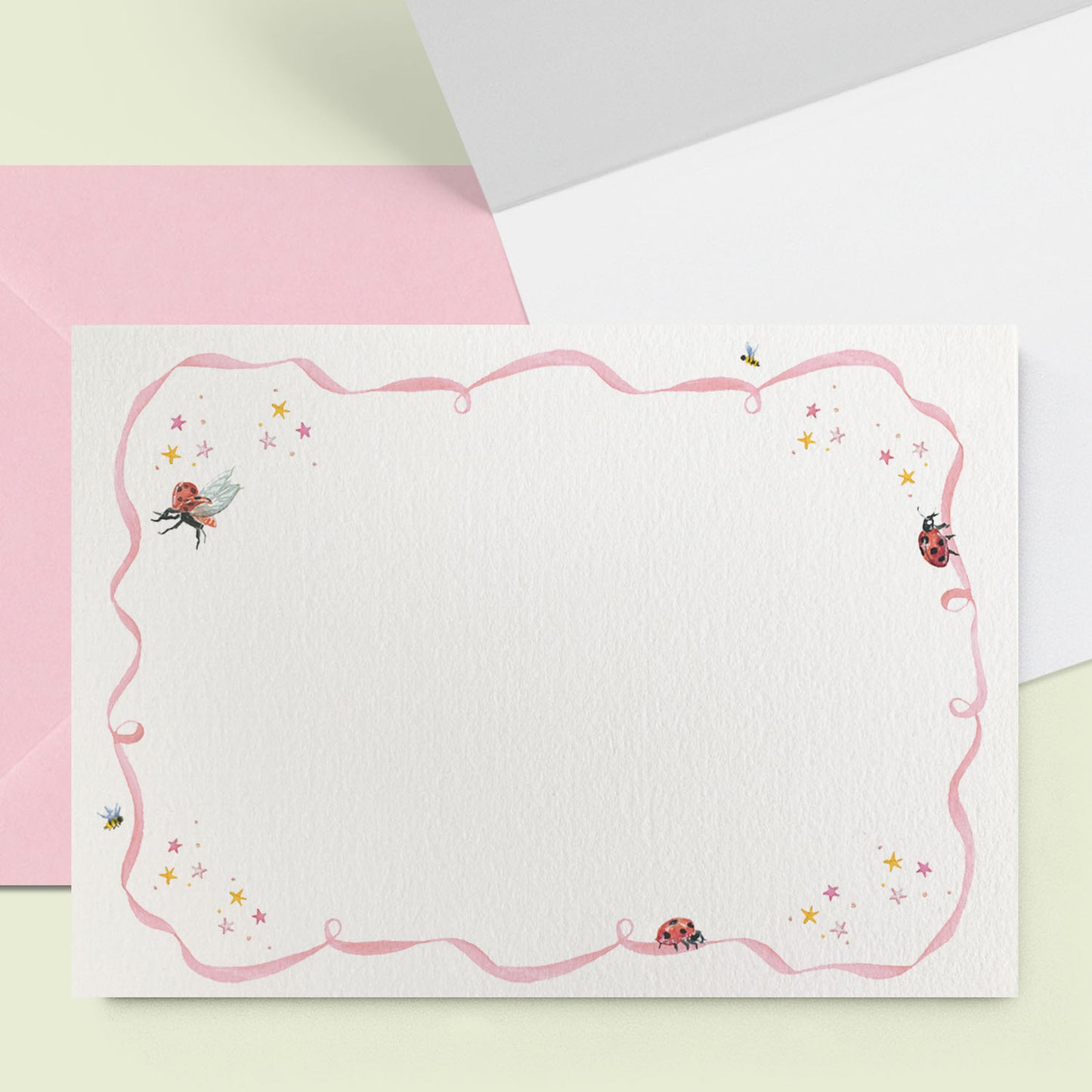 Ladybirds Mini Personal Stationery Cards