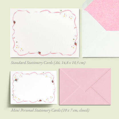 Ladybirds Mini Personal Stationery Cards