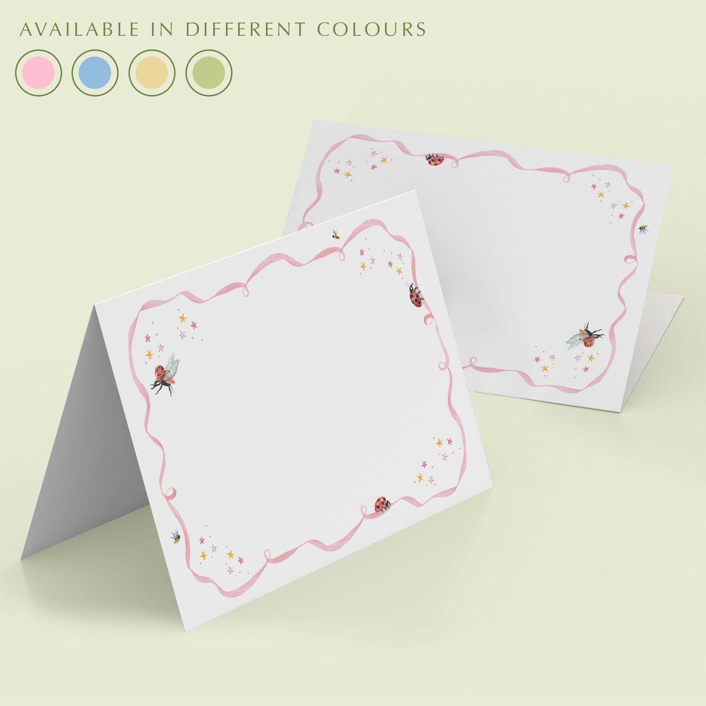 Ladybirds Monochrome Place cards