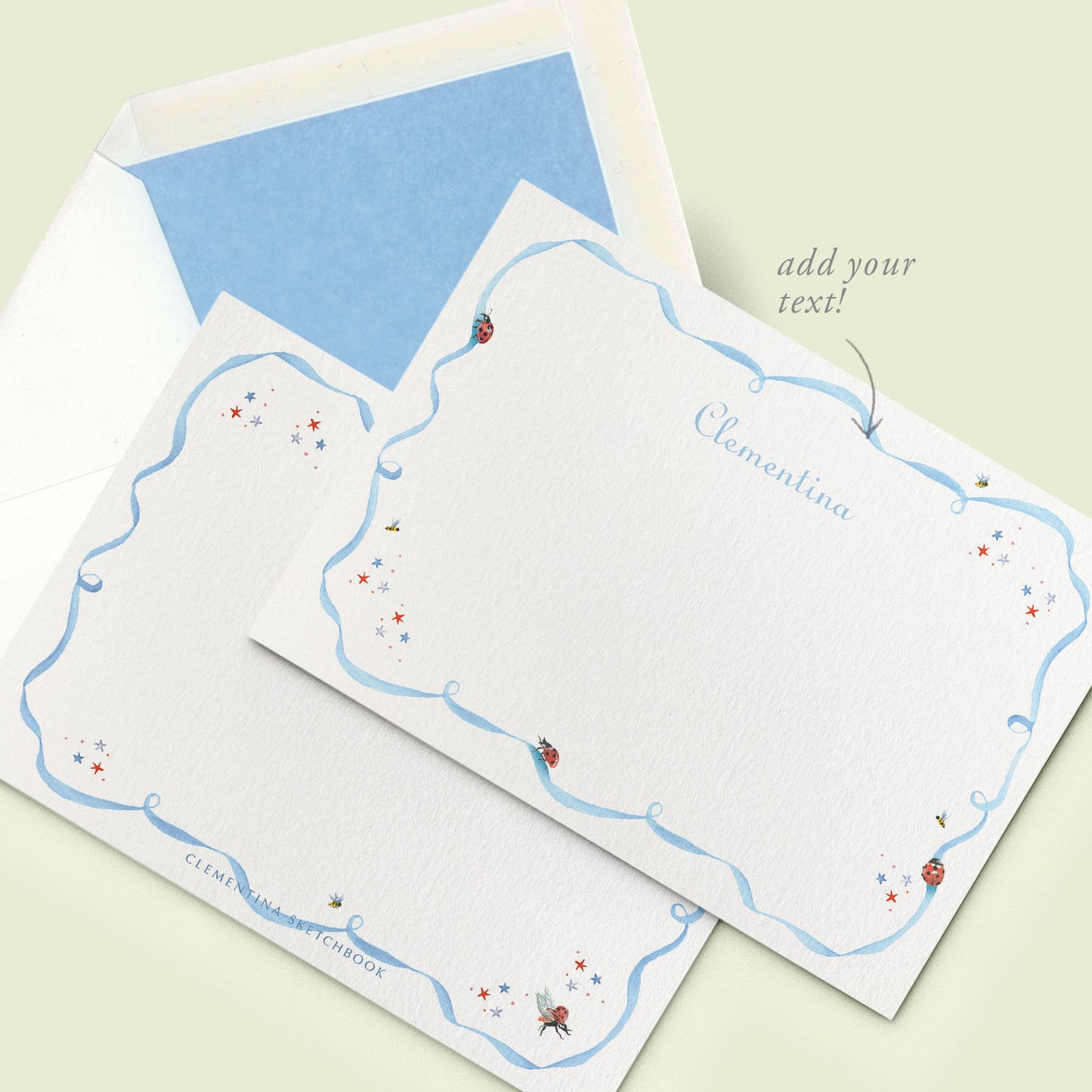 Ladybirds Stationery Cards