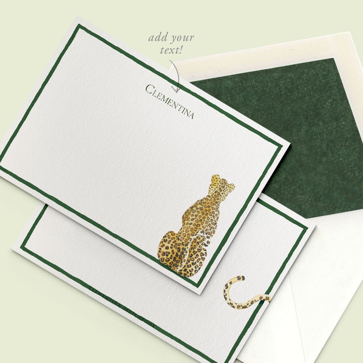 Leopard Stationery Cards