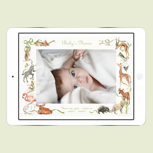 Little African World Digital Birth Announcement