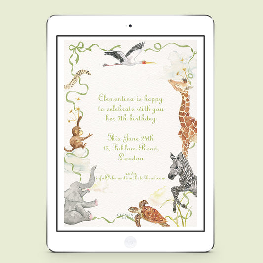 Little African World Digital Invitation