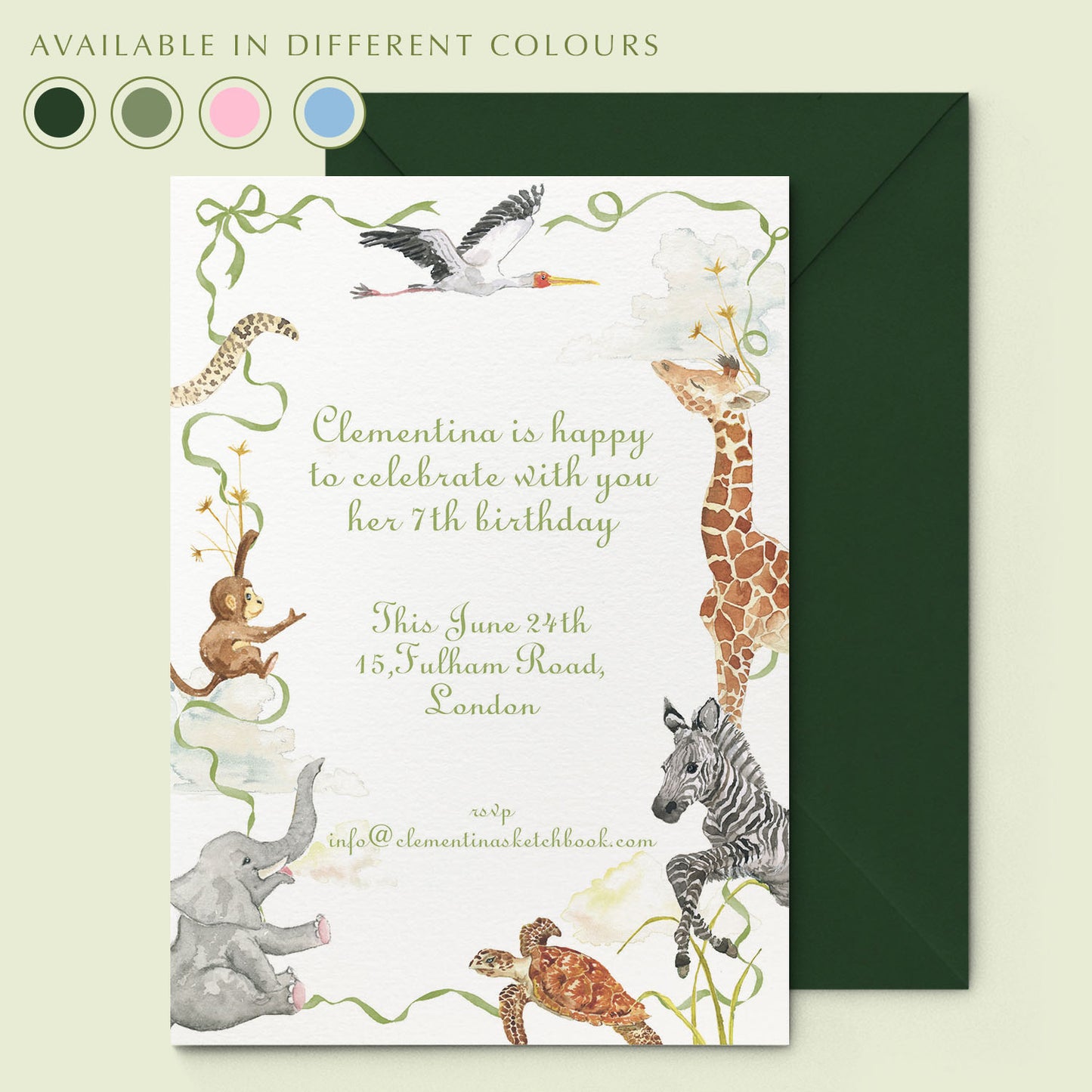 Little African World Printed Invitation