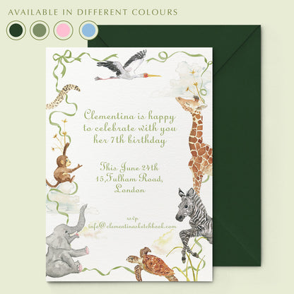 Little African World Printed Invitation