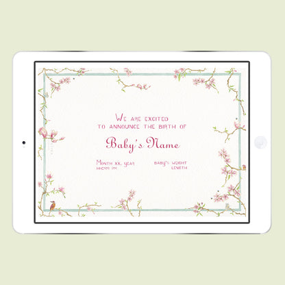 Magnolia Digital Birth Announcement