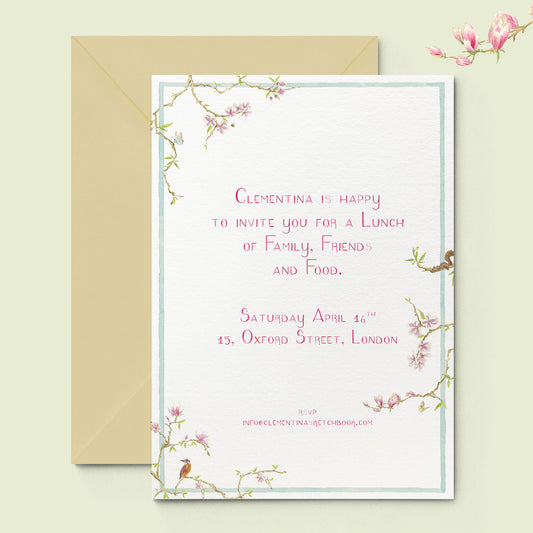 Magnolia Printed Invitation