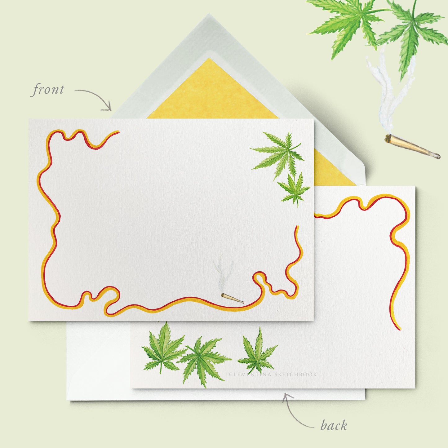 Marijuana stationery cards - 01