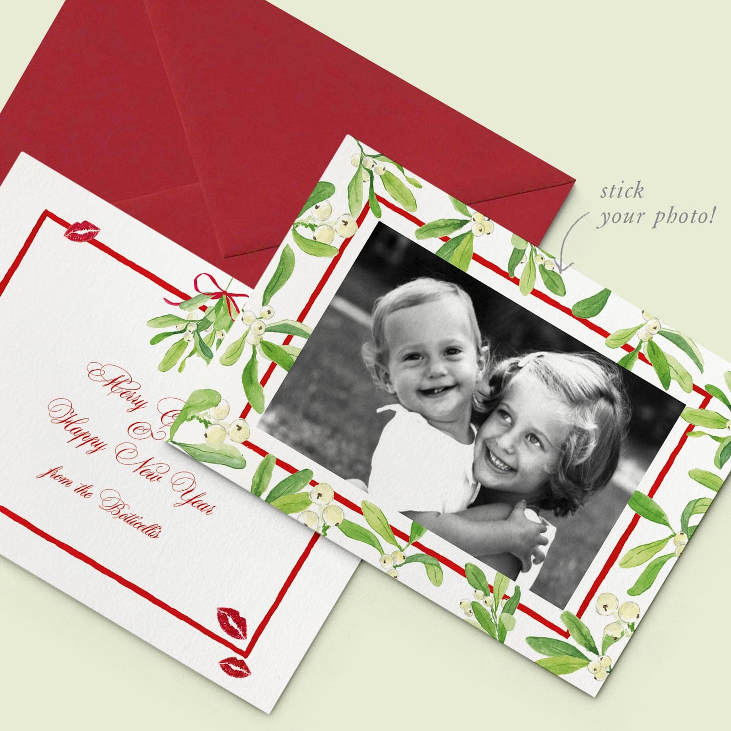 Mistletoe Kiss Family Cards printed - 04