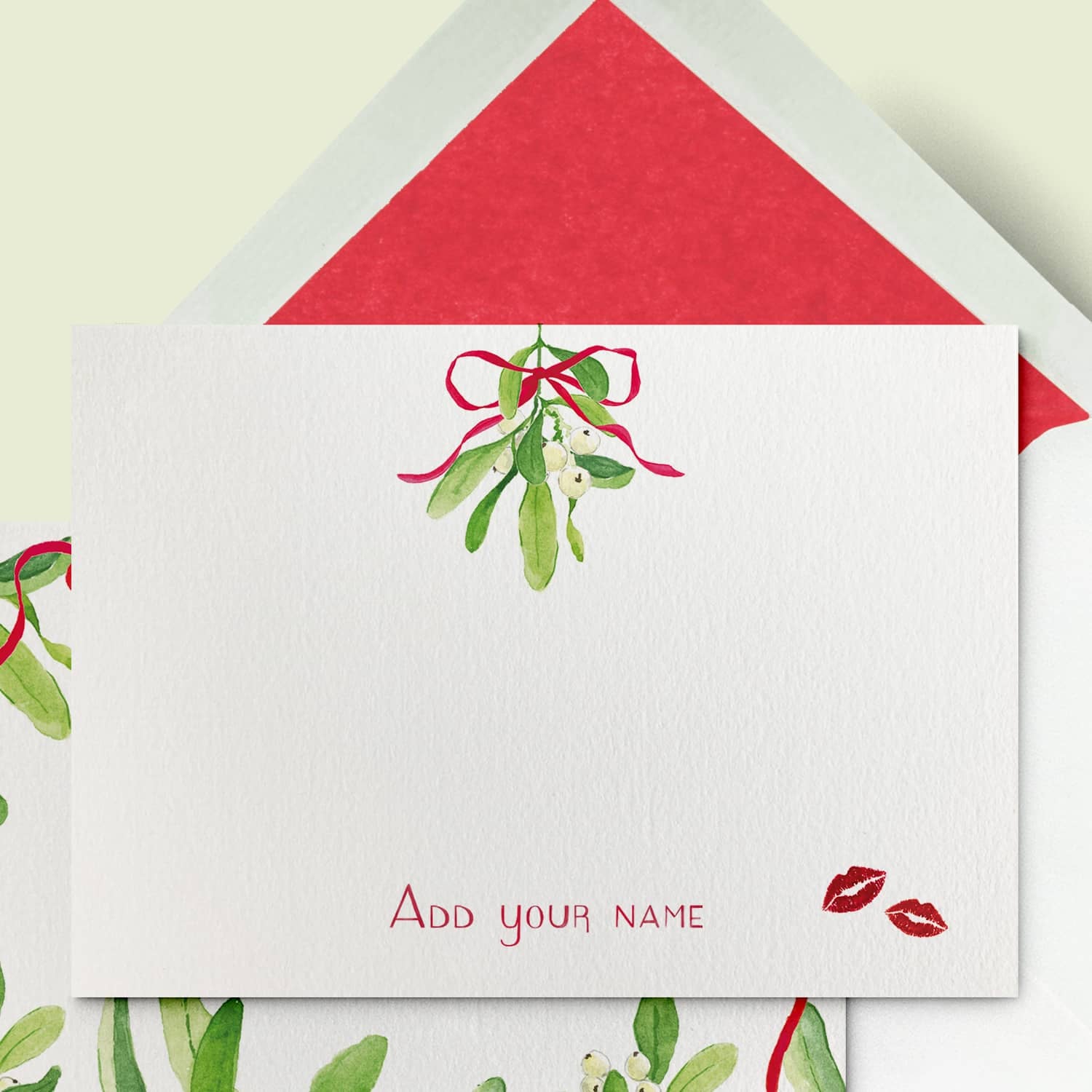 Mistletoe Stationery Card - 02