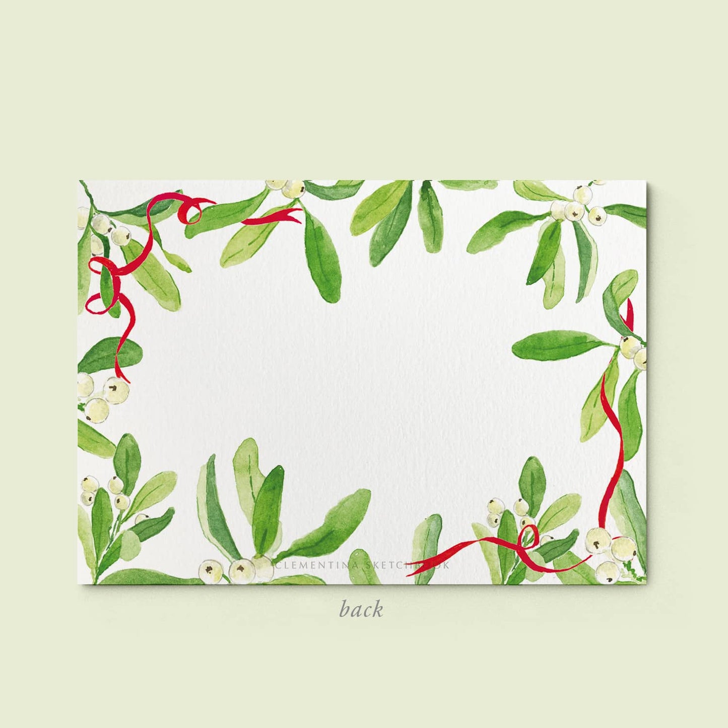 Mistletoe Stationery Card - 04