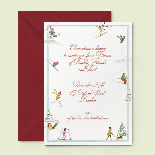 Mountain Activities Printed Invitations Cover - 01