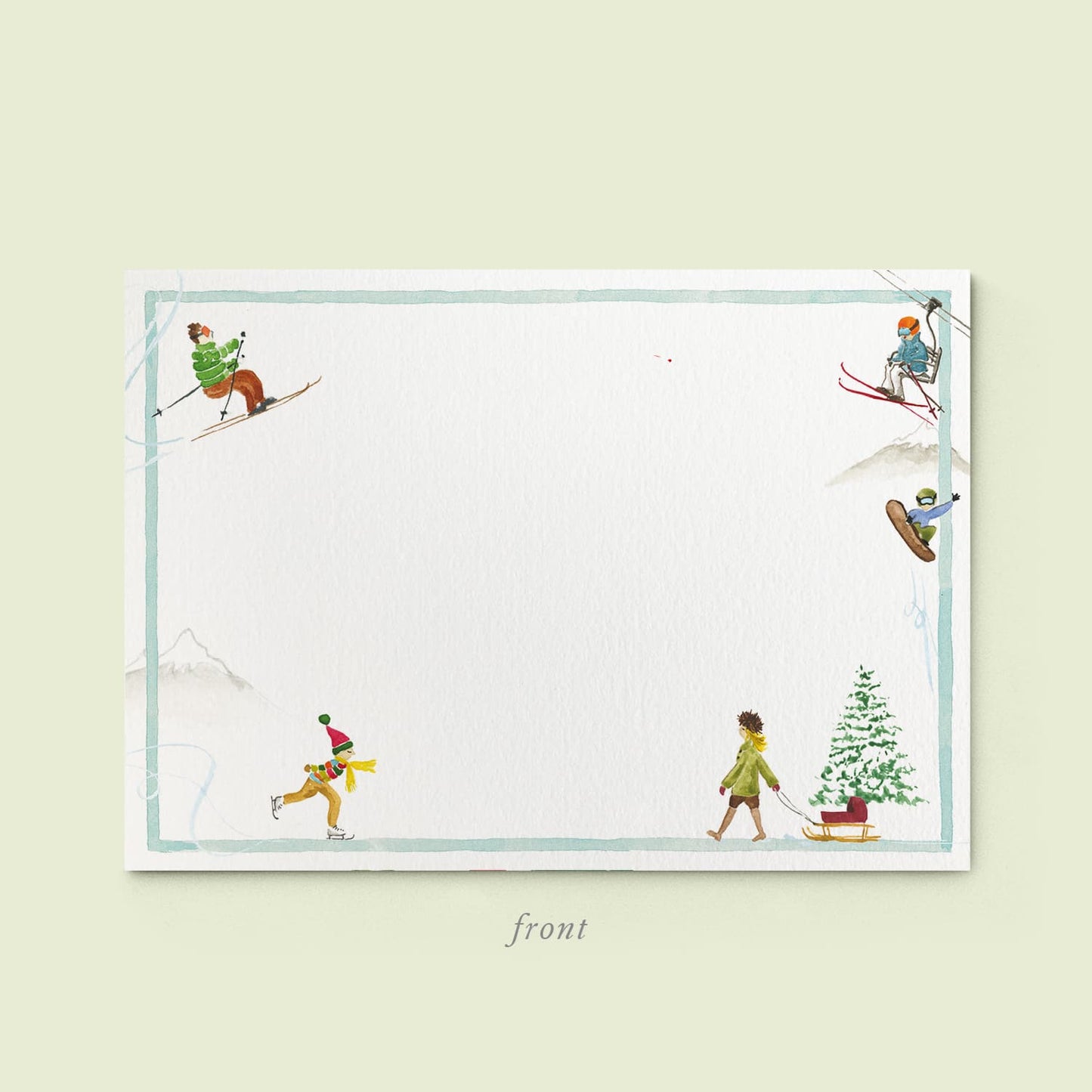 Mountain Activities Stationery Card - 03