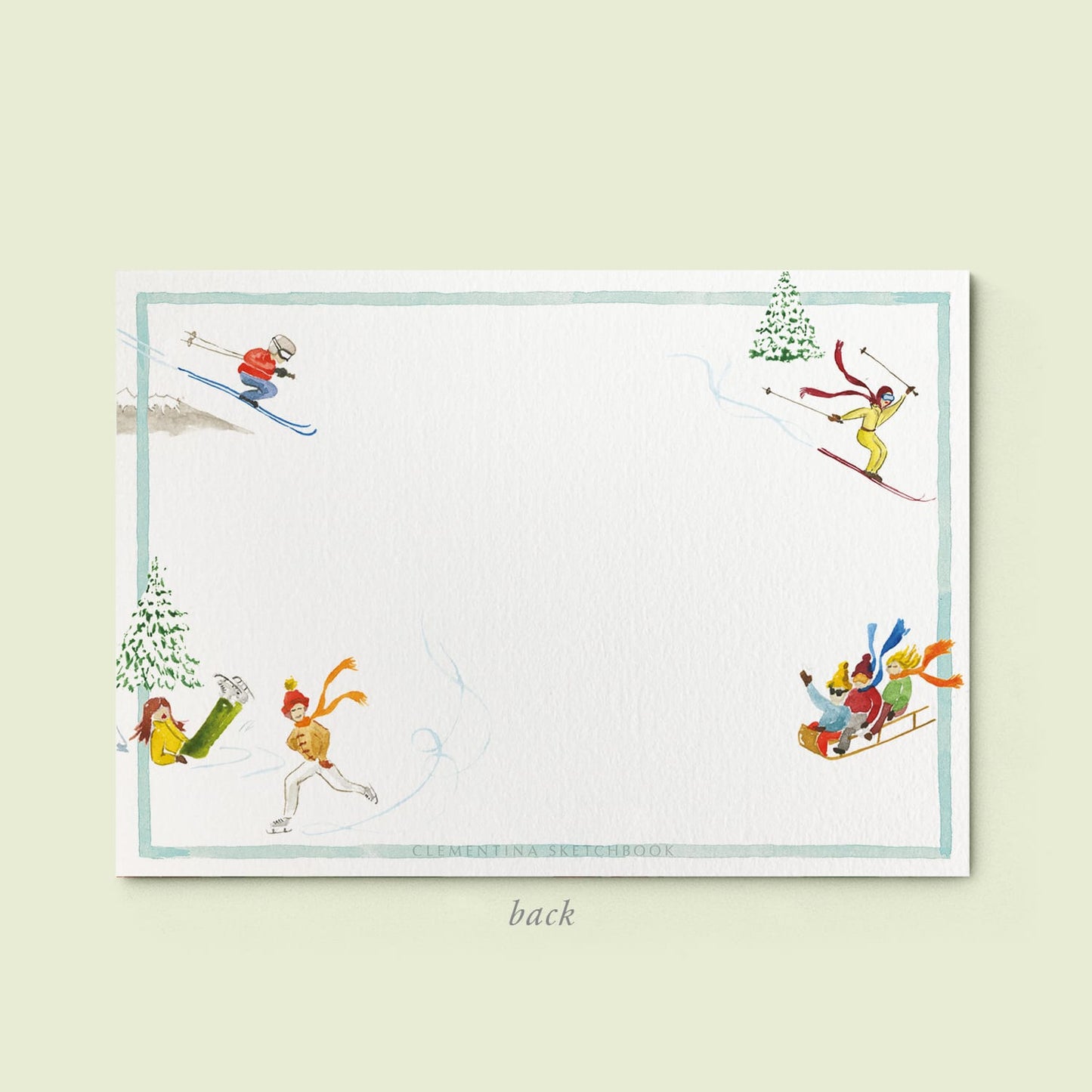 Mountain Activities Stationery Card - 04