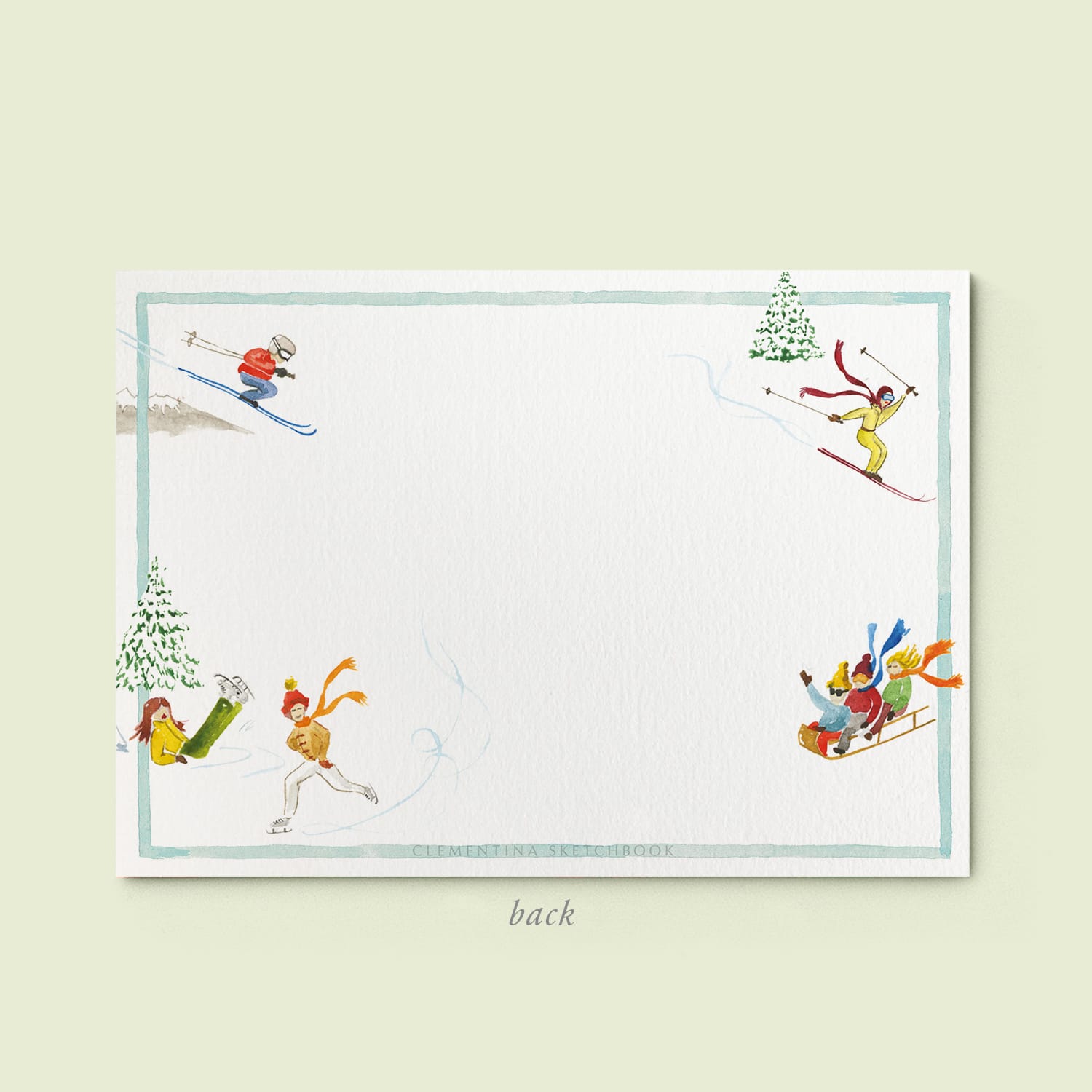 Mountain Activities Stationery Card - 04