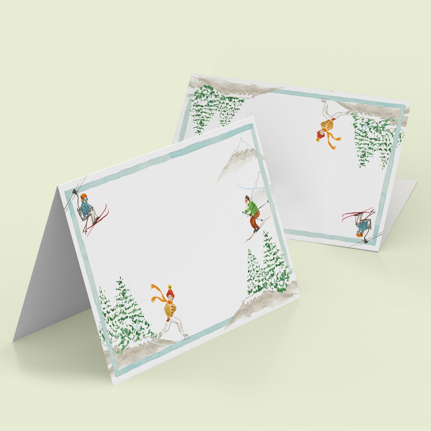 Mountain Activities Mini Personal Stationery Cards