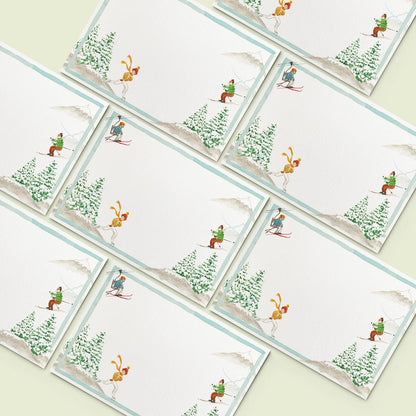 Mountain Activities Mini Personal Stationery Cards