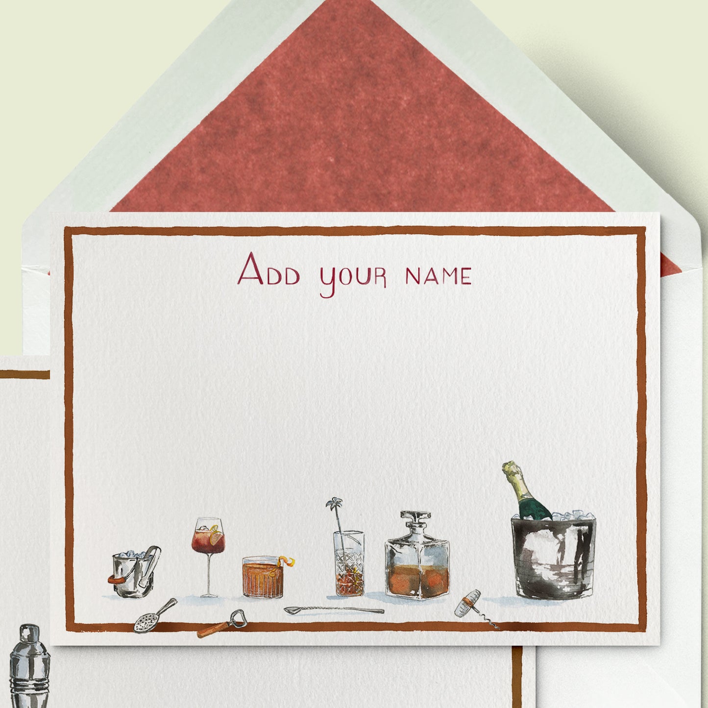 Naughty Drinks stationery cards - 02