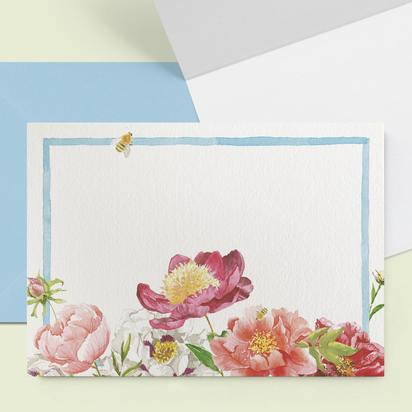 Peonies Mini Personal Stationery Cards