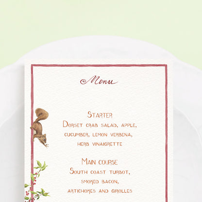 Pomegranate & Squirrels Menus