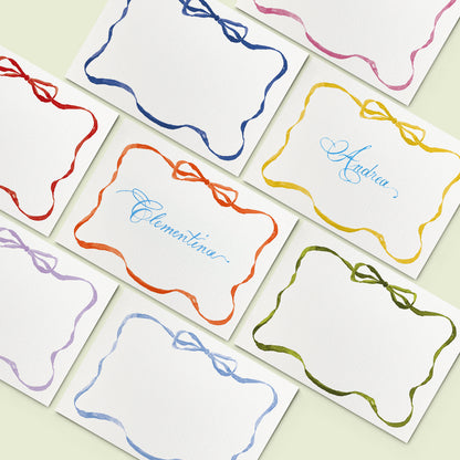 Rainbow Ribbons Place Cards - 03