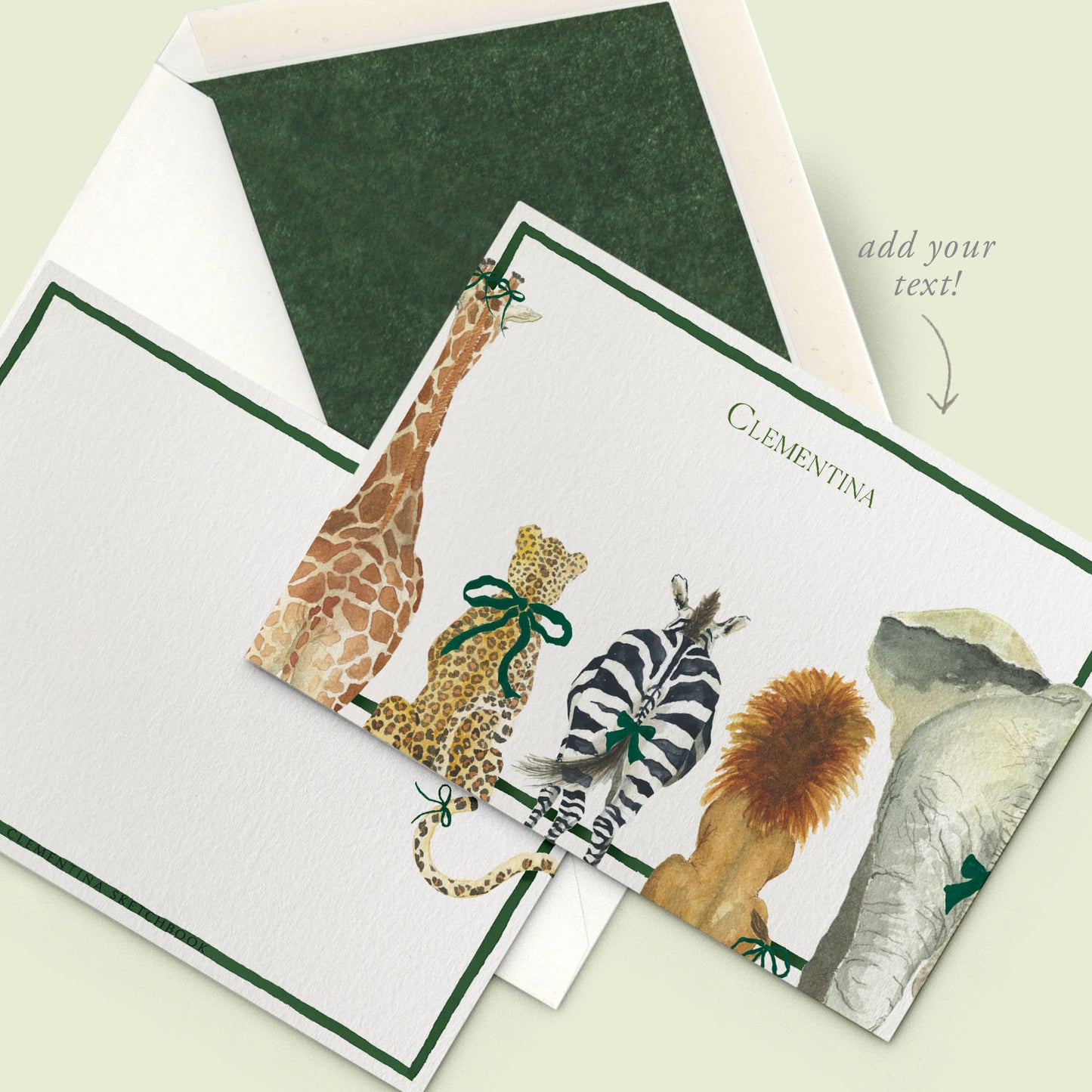 Safari Bums Stationery Cards