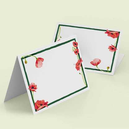 Scarlet Poppies place cards - 01