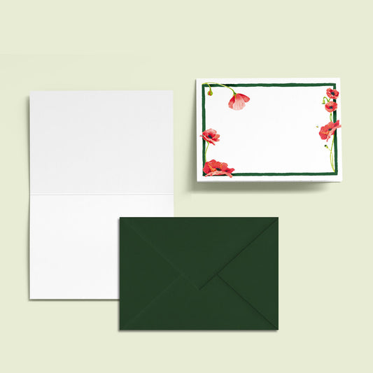 Scarlet Poppies Mini Notecards