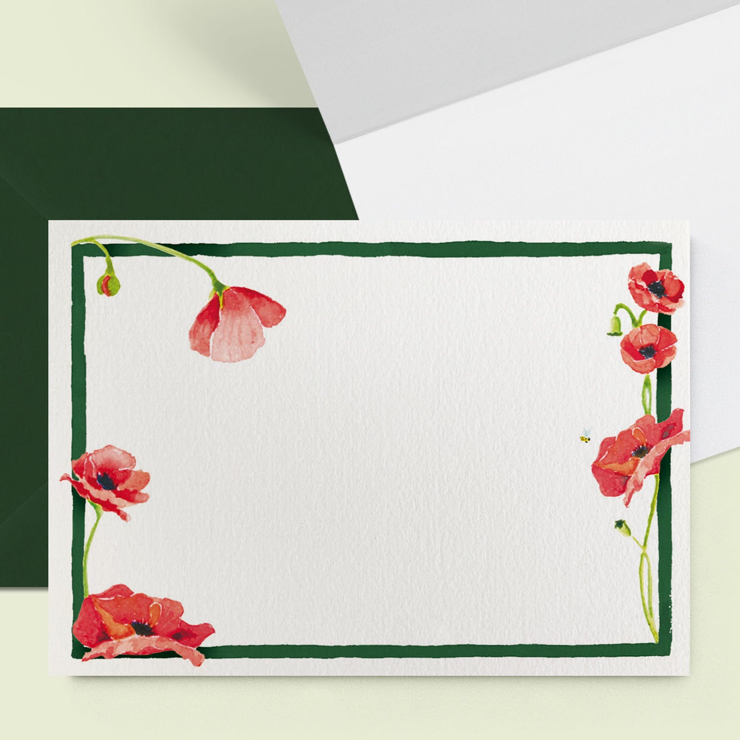 Scarlet Poppies Mini Personal Stationery Cards