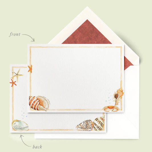 Shells on Shells Stationery Cards