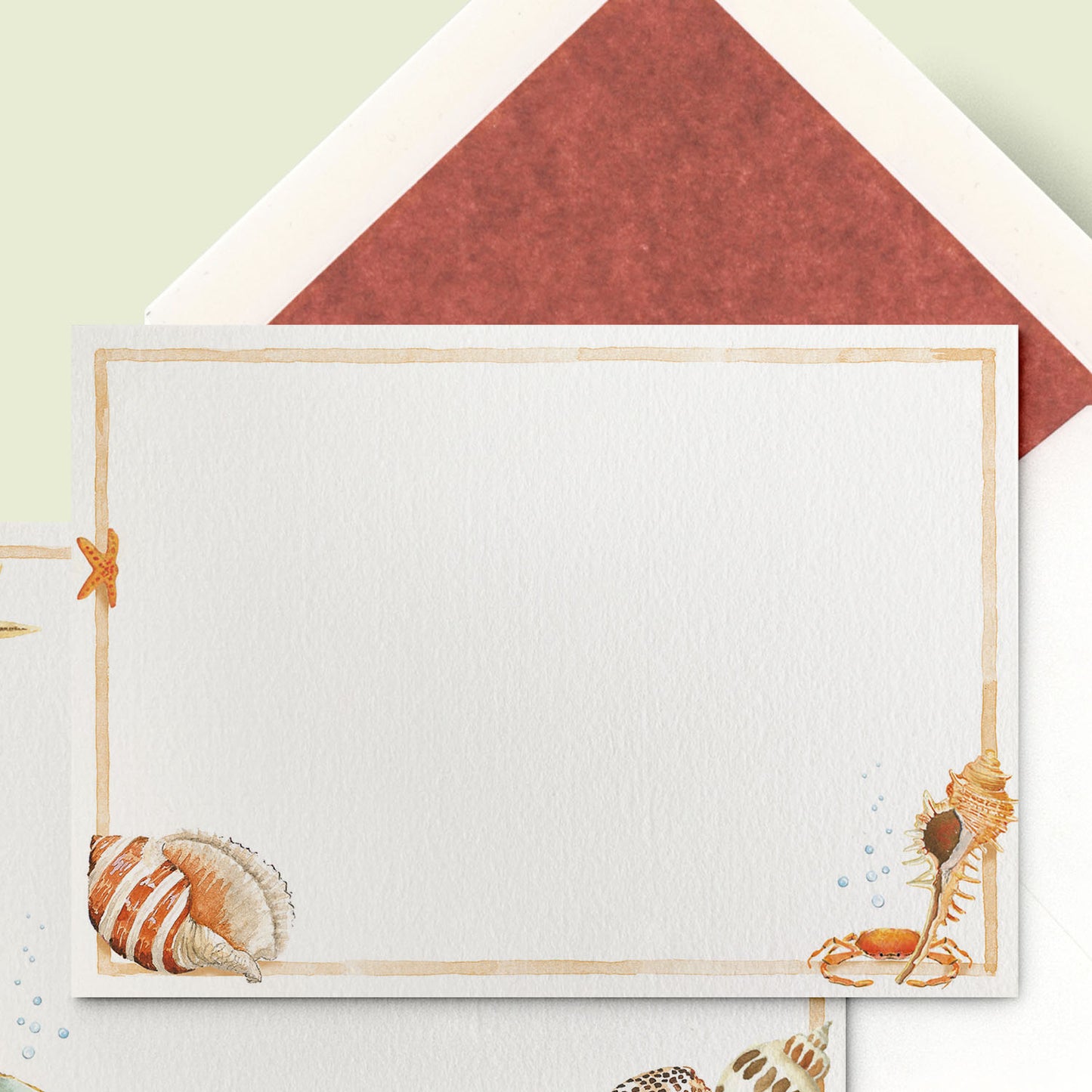Shells on Shells Stationery Cards