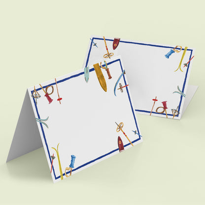 Skis Mini Personal Stationery Cards
