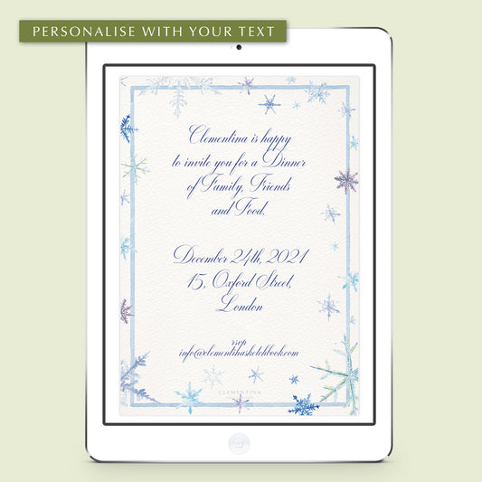 Snowflakes Invitation Digital - Mockup - 01